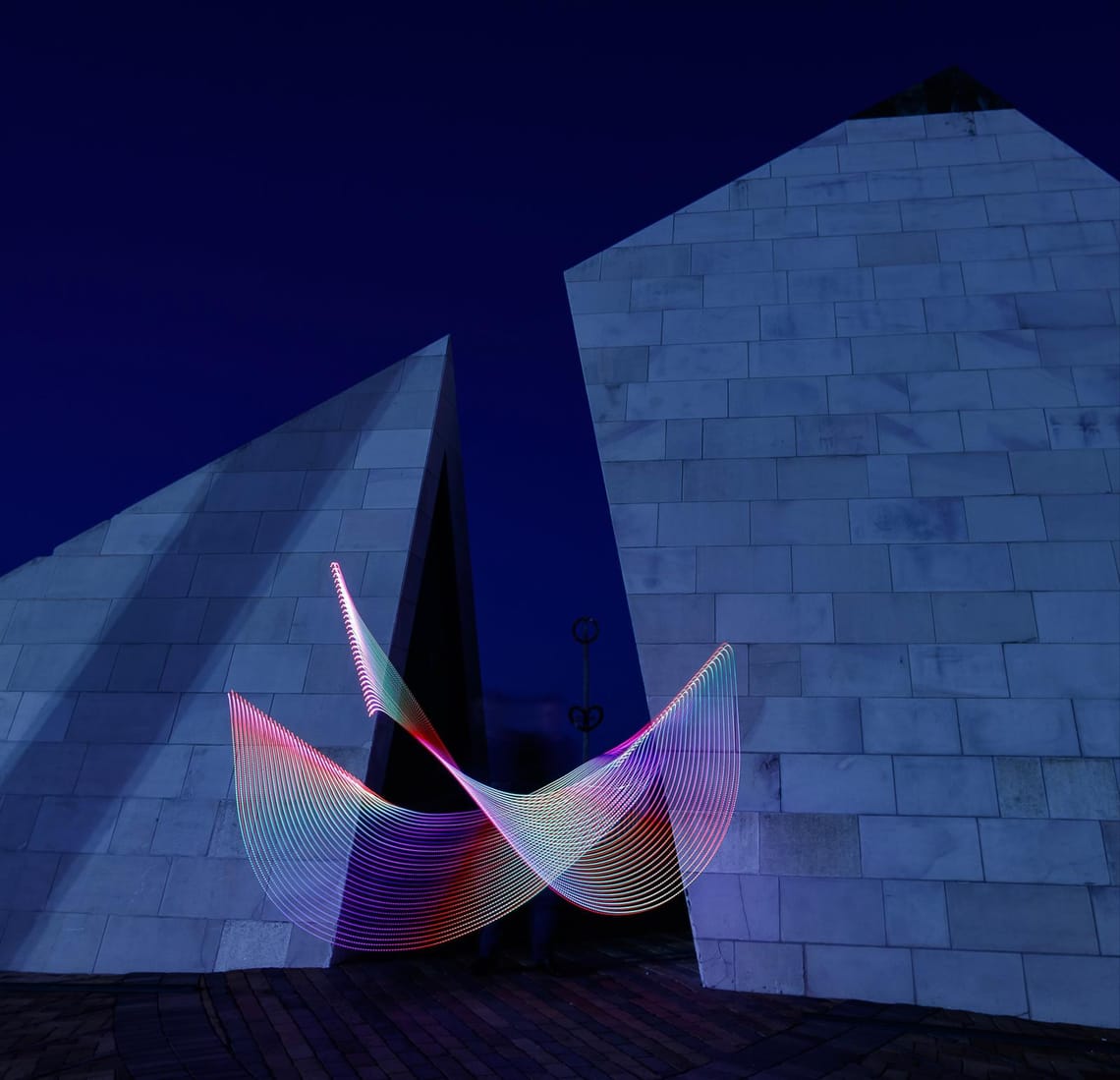 Light painting at Civic Square