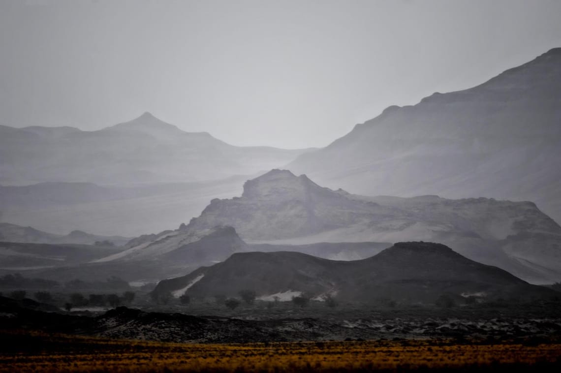 Hazy morning in Namibia