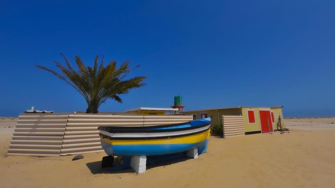 Human Colors on a desert beach