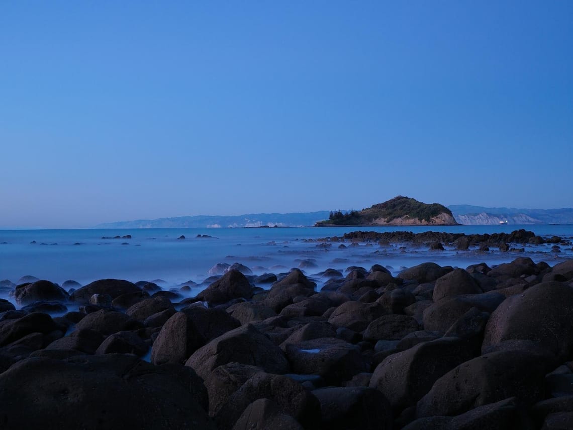 Blue Light over Tuamotu Island