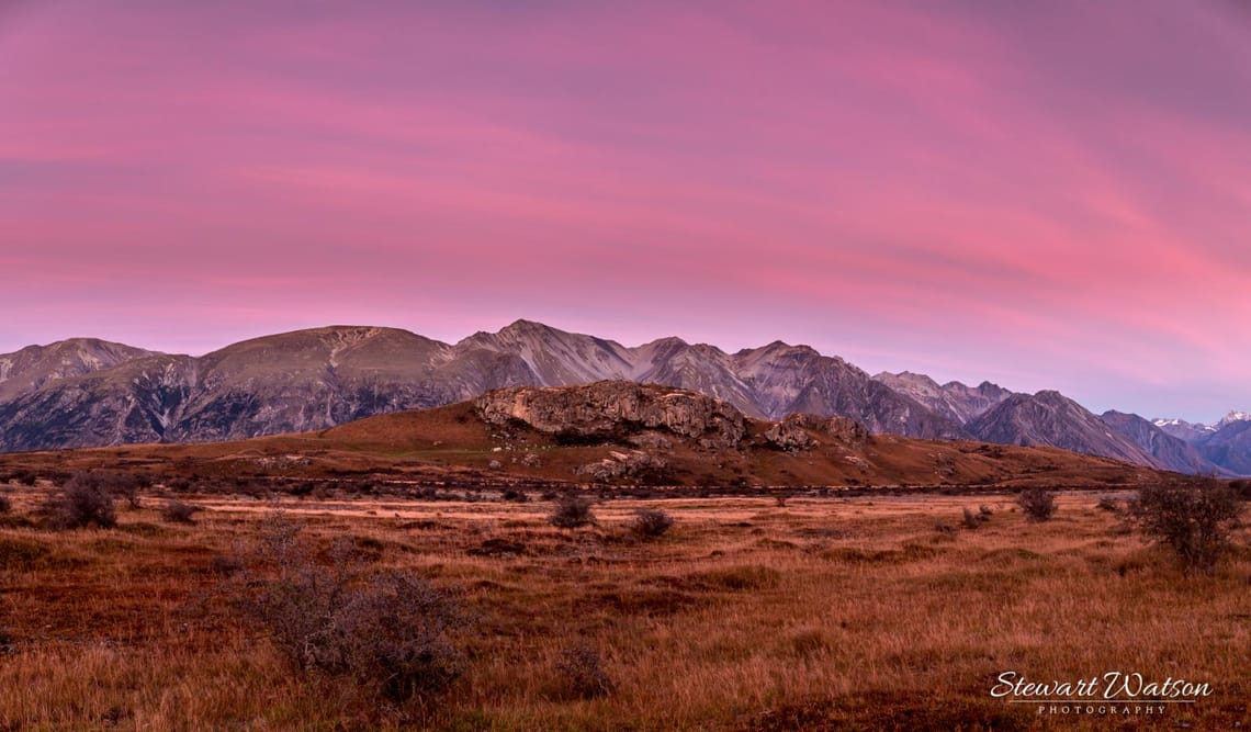 Red skies at Dawn at Mount Sunday