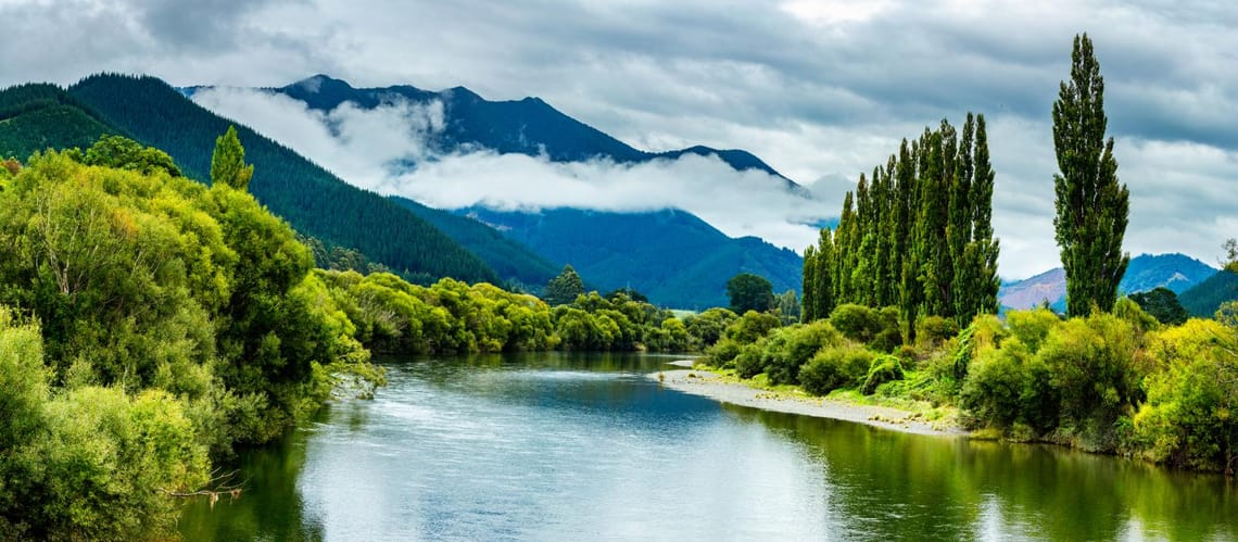 Meandering river in Nelson