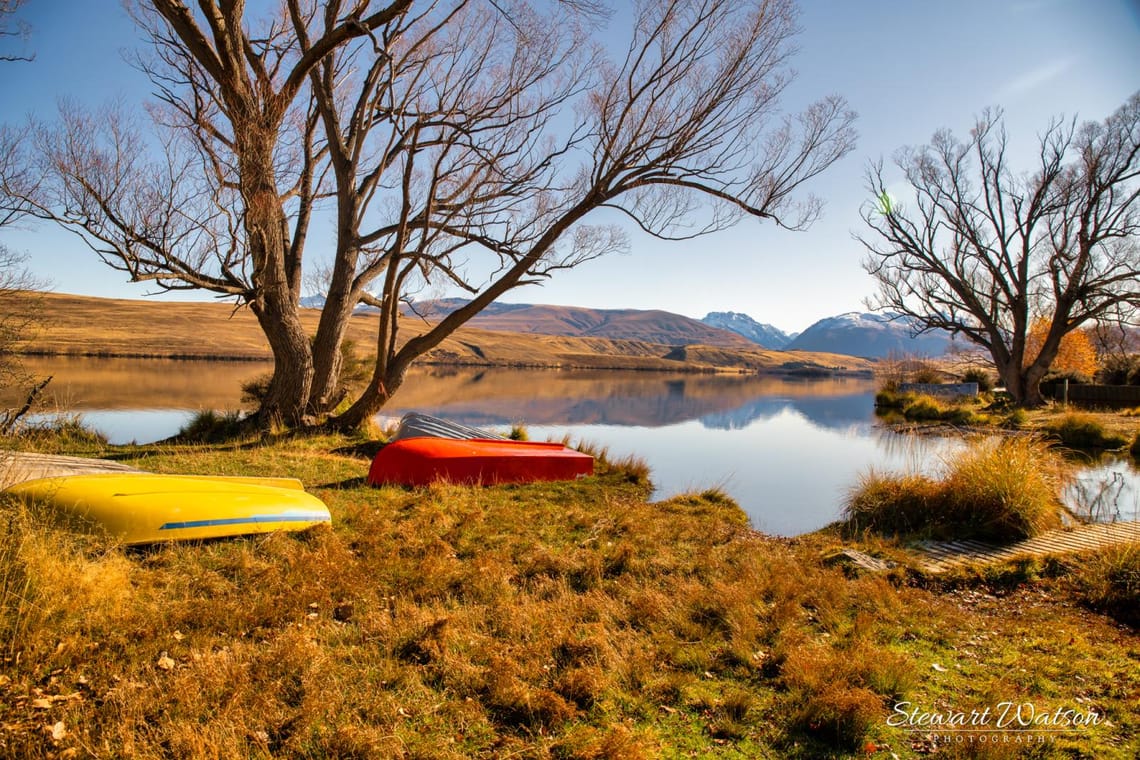 Rowing boats by the lake