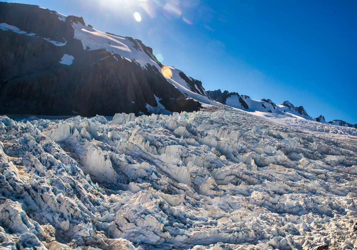 Sun Flare over the Glacier