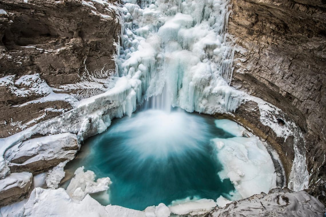 Frozen waterfall