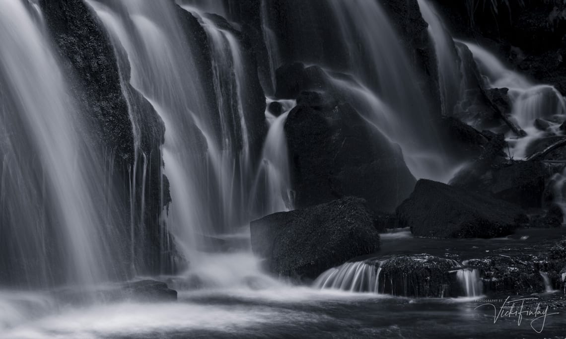 Lady in the falls