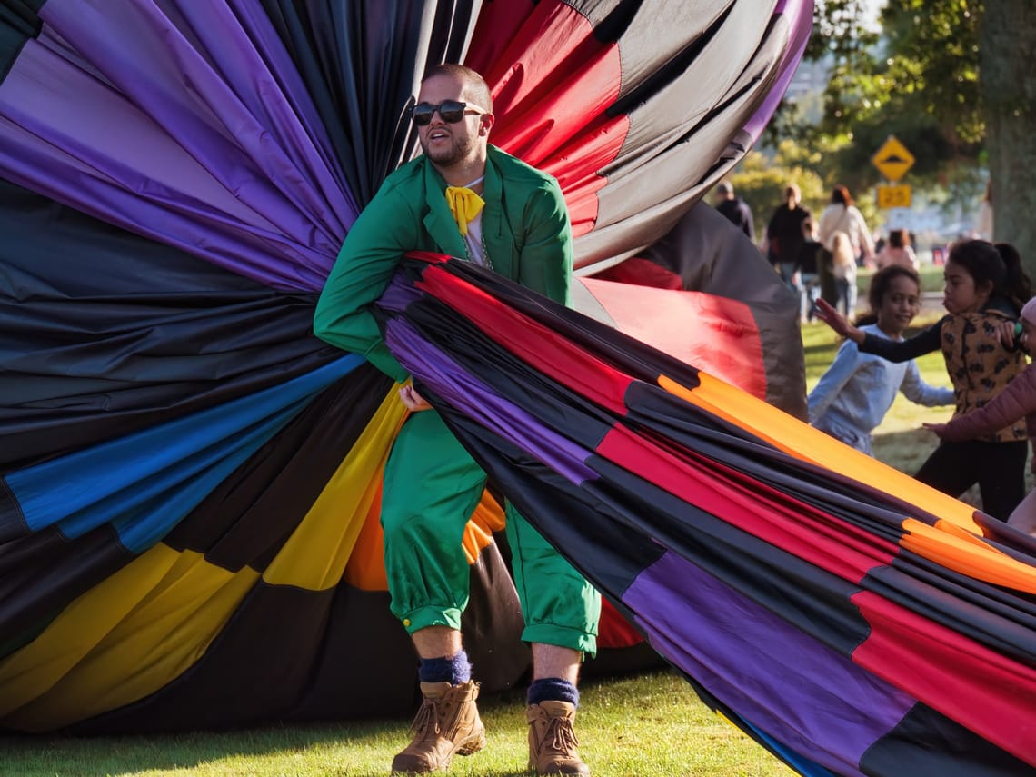 Deflating Hot-Air Balloon