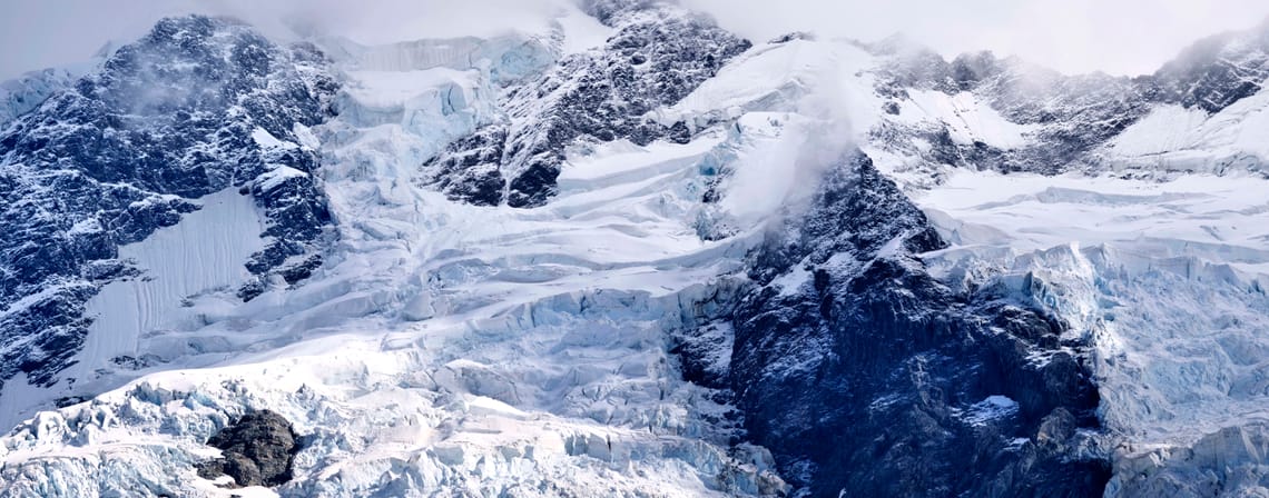 Ice falls on Mount Sefton