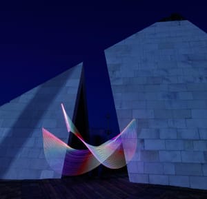 Light painting at Civic Square