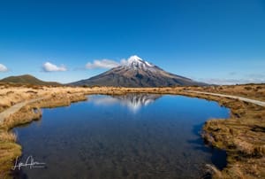 Mt Taranaki mirrored in the Pouakai Tarn