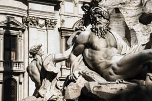 The Four Rivers Fountain in Piazza Navona