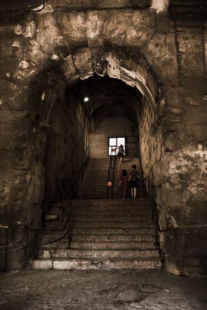 Walking inside the Colosseum