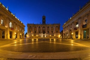 Piazza del campidoglio before sunrise