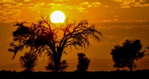 Sunset in the Namibian sky