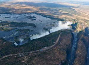 Aerial View of Victoria Falls