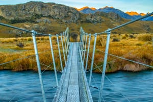 Suspension bridge with a view