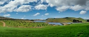 Hills and farming country around Slope Point