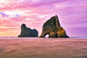 the Archway Islands off Wharariki beach