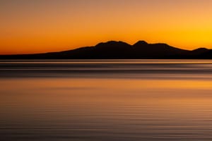 Central Plateau volcanos silhouetted