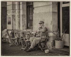 Enjoying a morning coffee