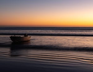 Fisherman's dinghy at dawn