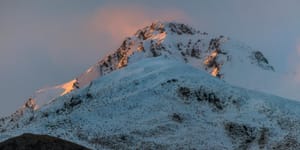 Early morning sun on Southern mountains