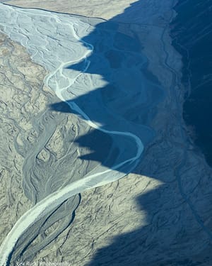 An Aerial Abstract view of Southern Alps