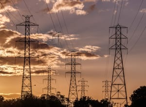 Pylons at sunset