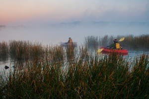 Kayakers on Lake Kainui