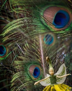 Fairy in a peacock forest